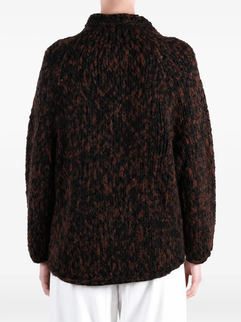 Casey Camille grofgebreid vest met knopen Zwart