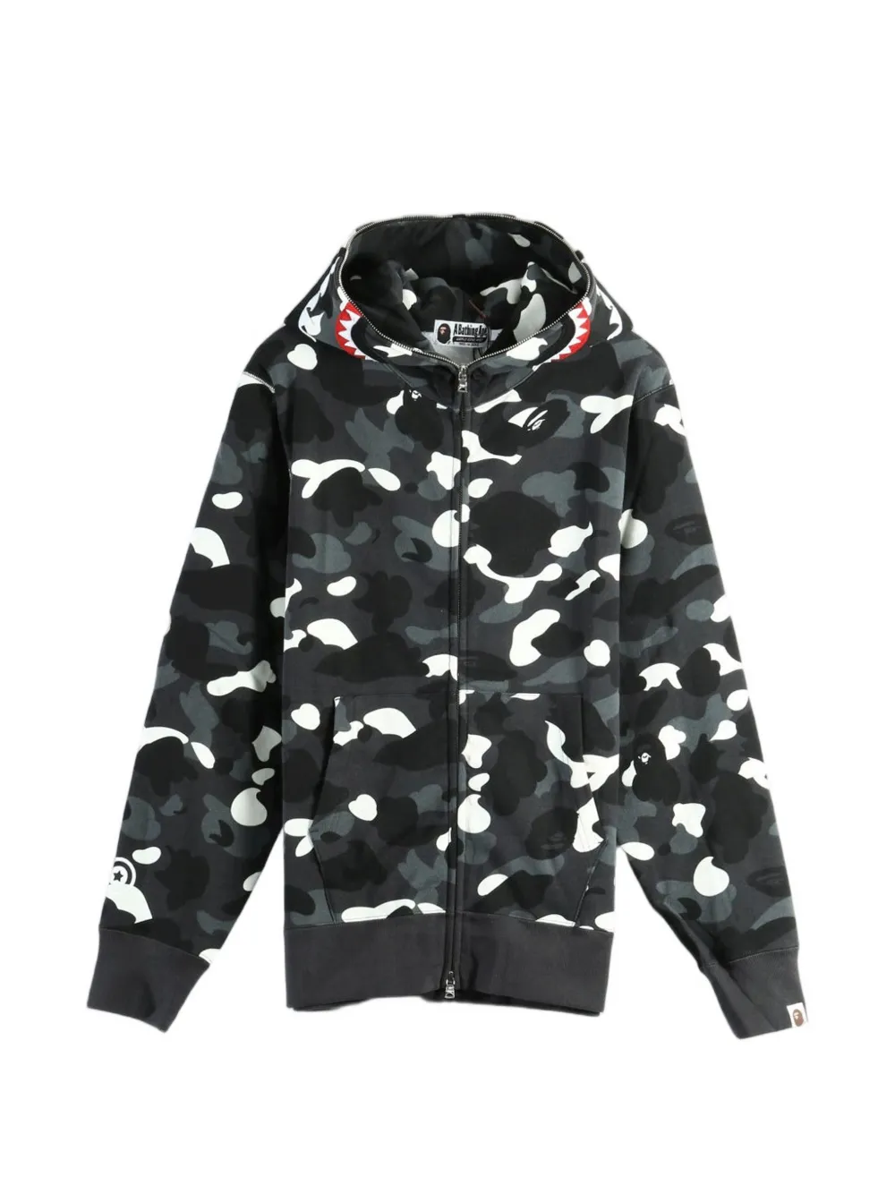 A BATHING APE® shark camouflage-print hoodie