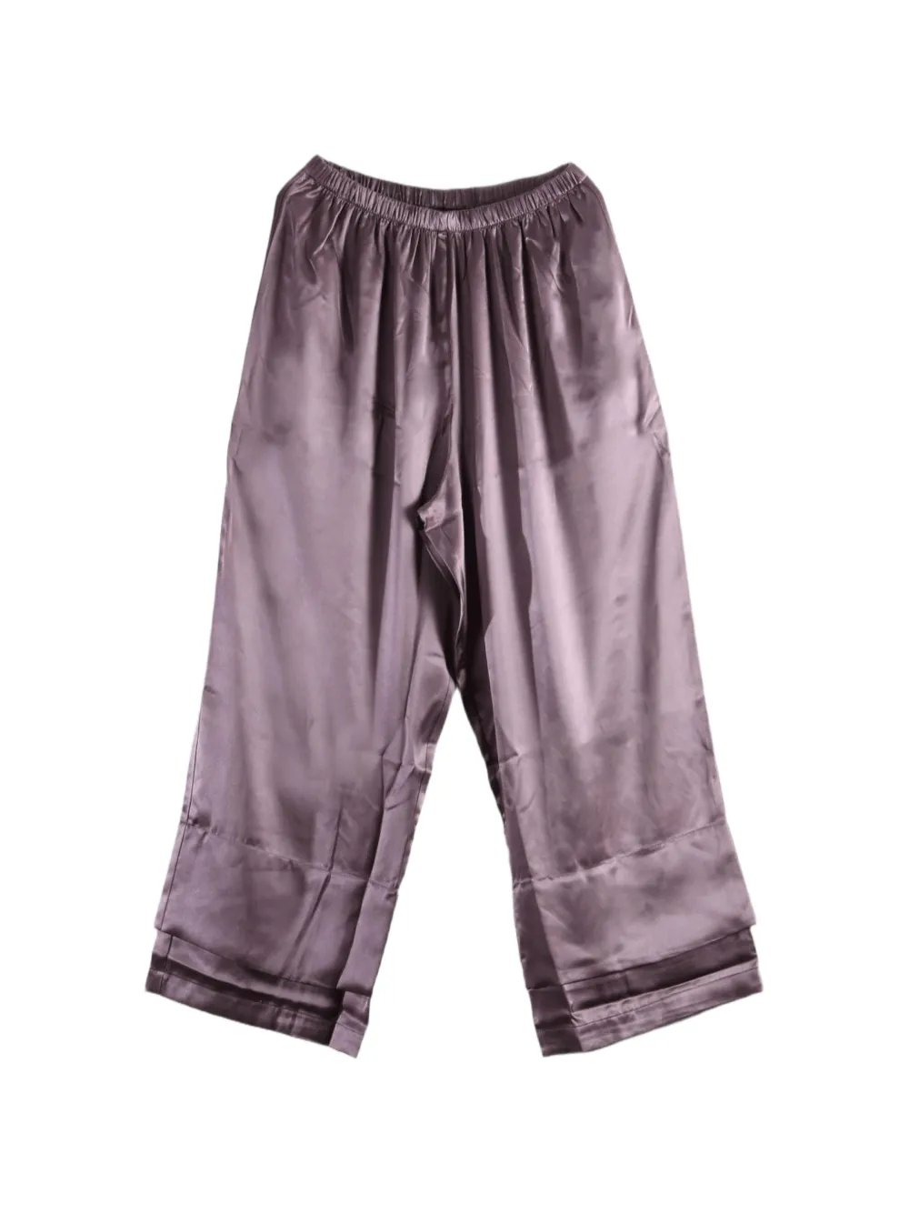 Baserange pantalon Pama en soie à taille haute - Violet Baserange pantalon Pama en soie à taille haute - Violet