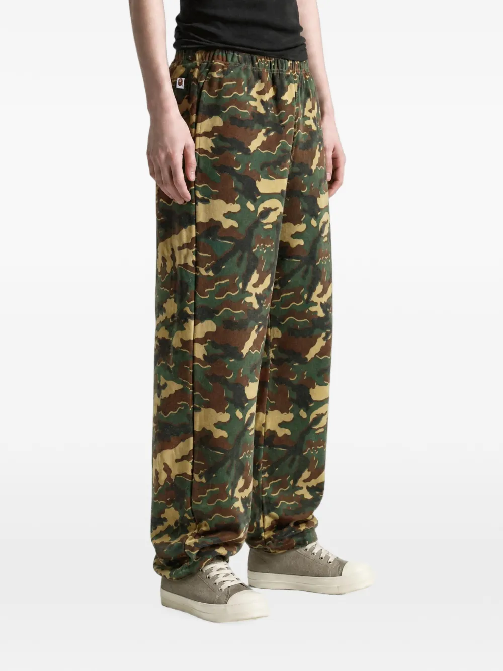 A BATHING APE Trainingsbroek met camouflageprint Groen