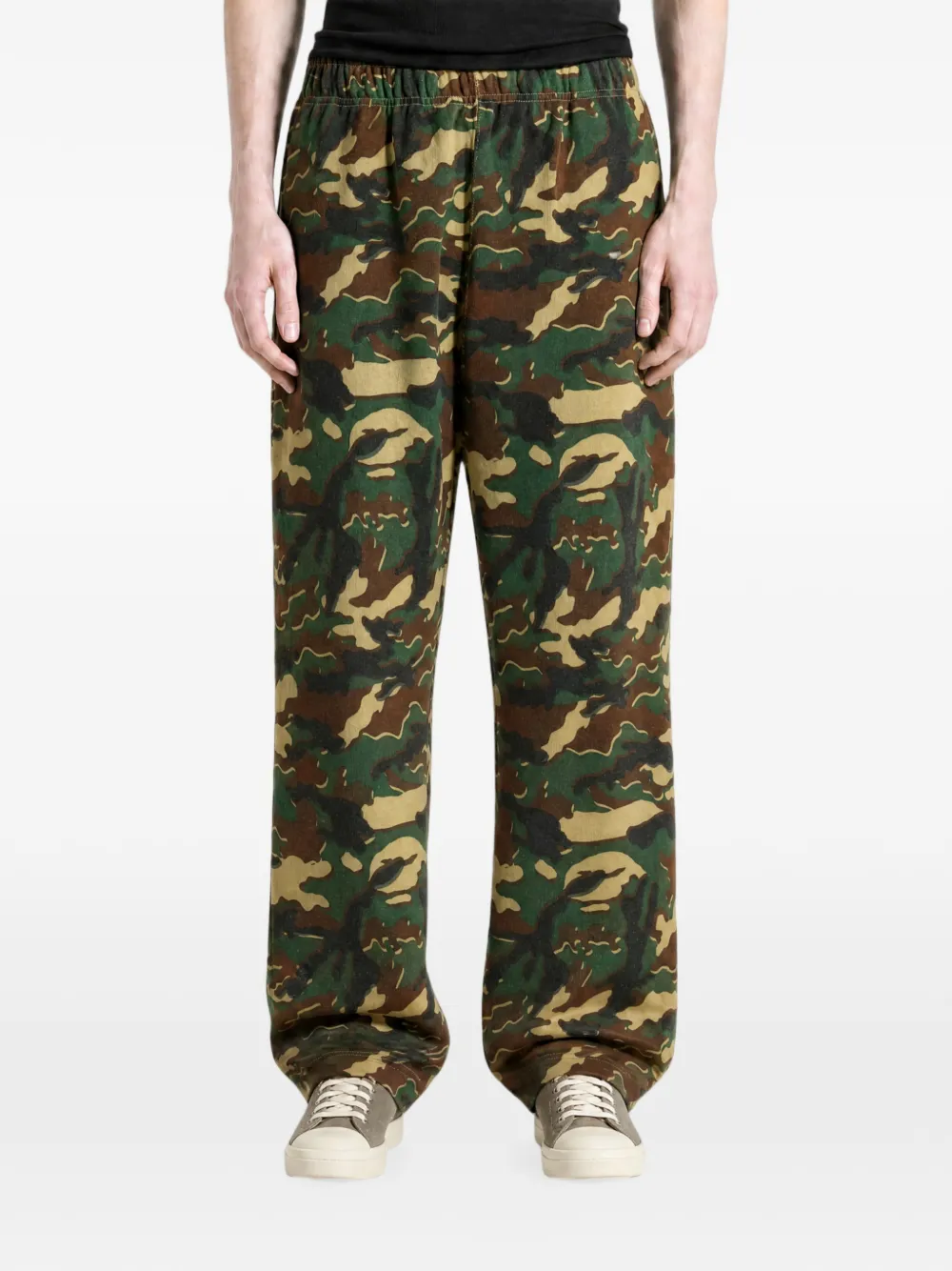 A BATHING APE Trainingsbroek met camouflageprint Groen