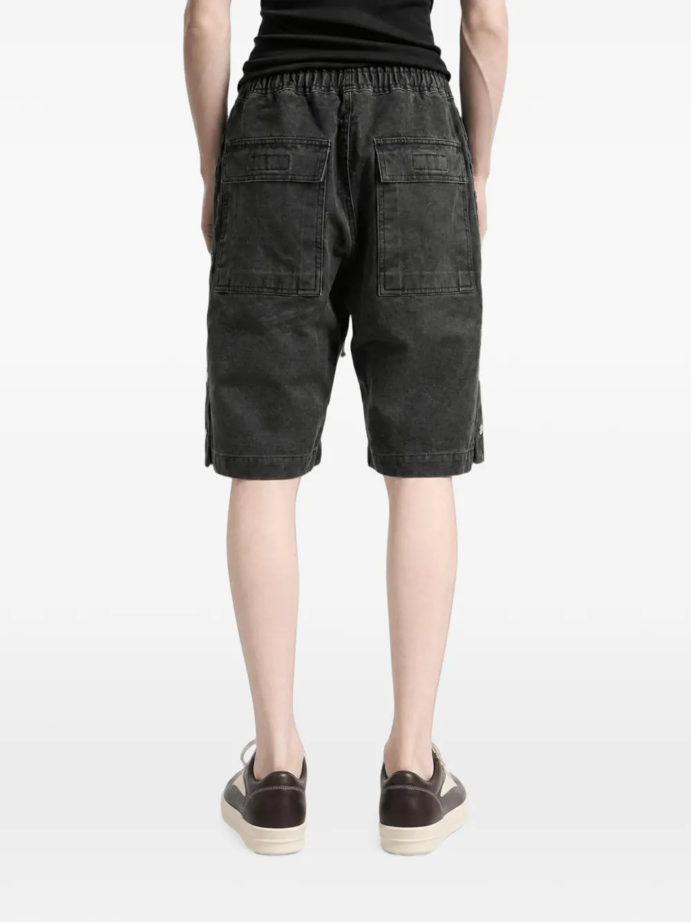 Rick Owens DRKSHDW Shorts met drukknopen en trekkoord Zwart