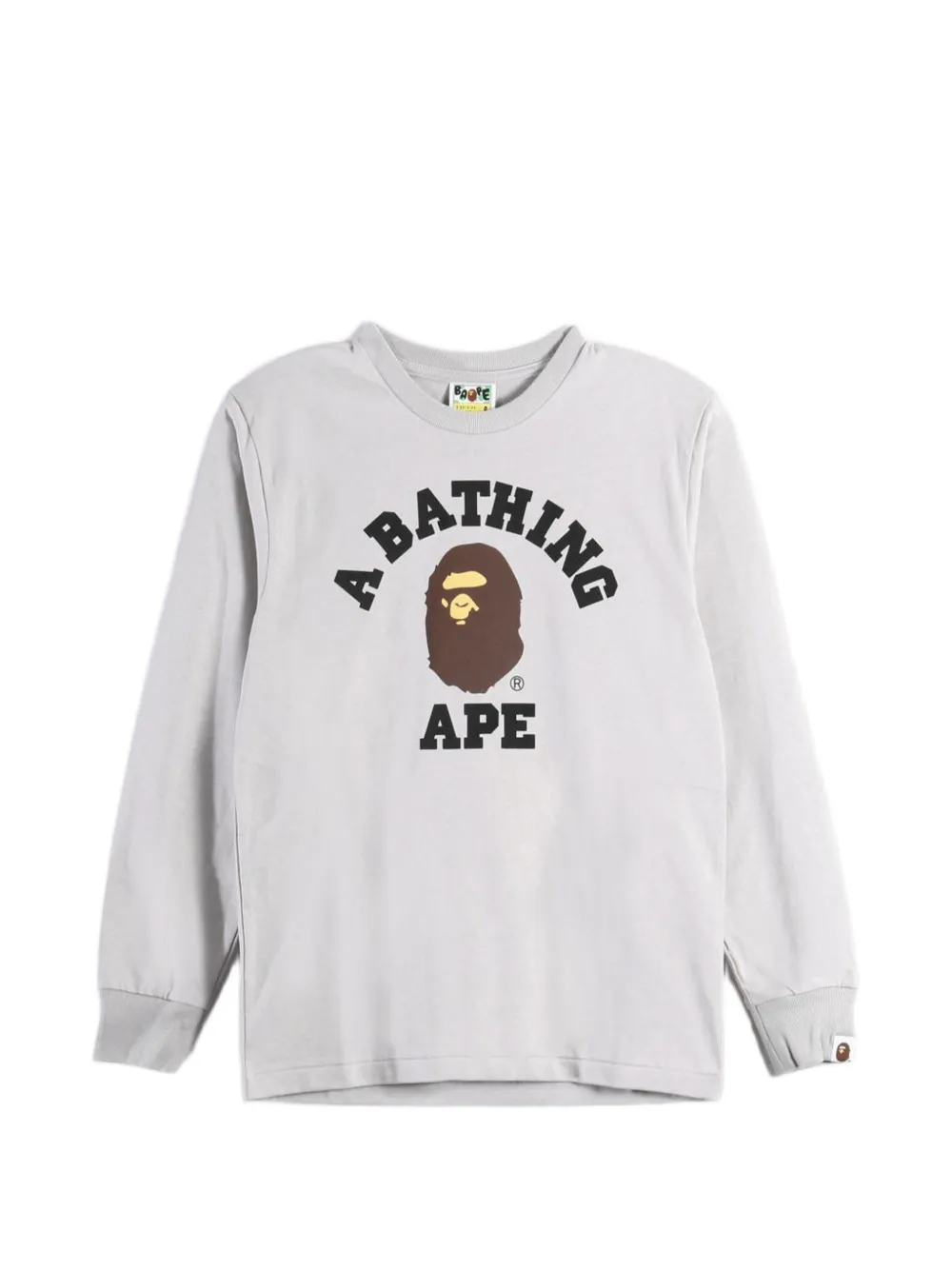 A BATHING APE head T-shirt Grijs