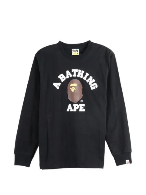 A BATHING APE® logo-print long-sleeve T-shirt