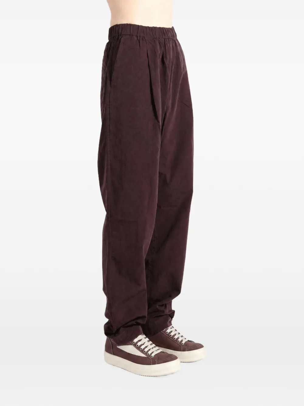 Casey Verger plooibroek met elastische taille Paars