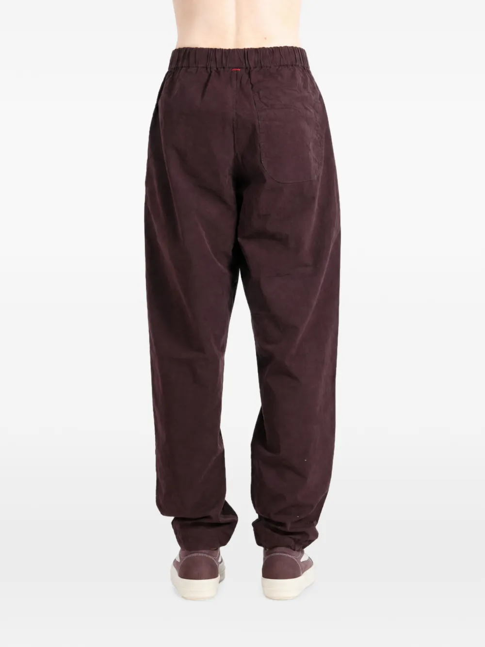 Casey Verger plooibroek met elastische taille Paars