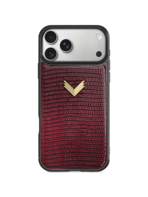 VELANTE lizard-effect leather iPhone 18 Pro Max phone case