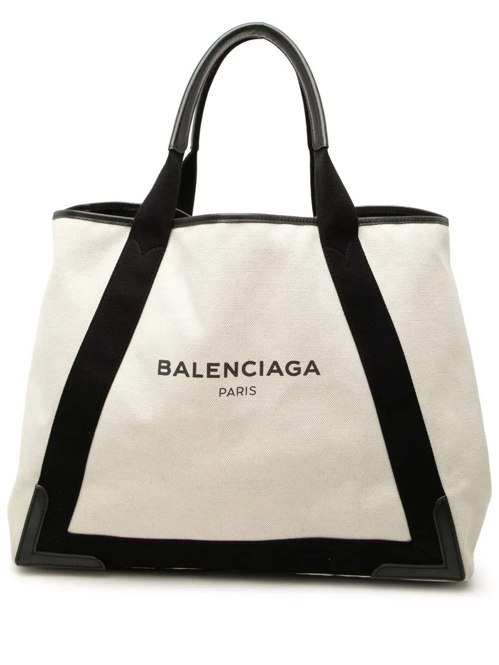 Balenciaga Pre-Owned 2017 Canvas Navy Cabas M Tote Bag - Weiß