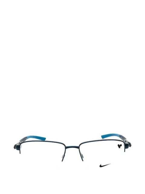 Nike rectangle-frame semi-rimless glasses