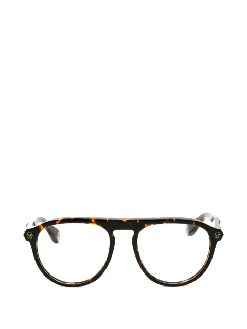 Philipp Plein lentes con armazón estilo piloto estilo carey