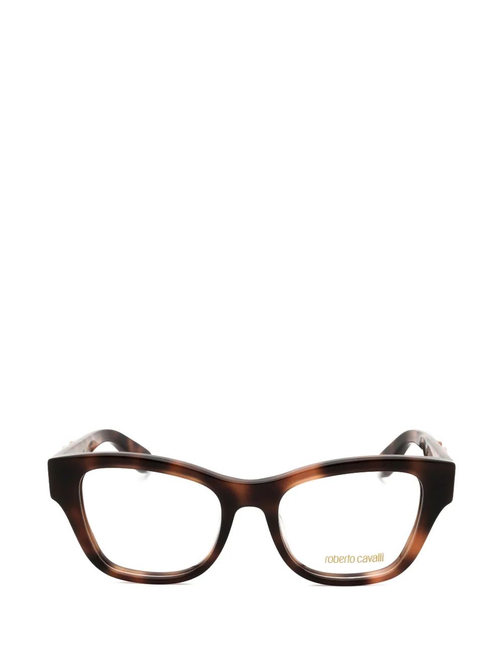 Roberto Cavalli tortoiseshell-effect square-frame glasses - Marrone