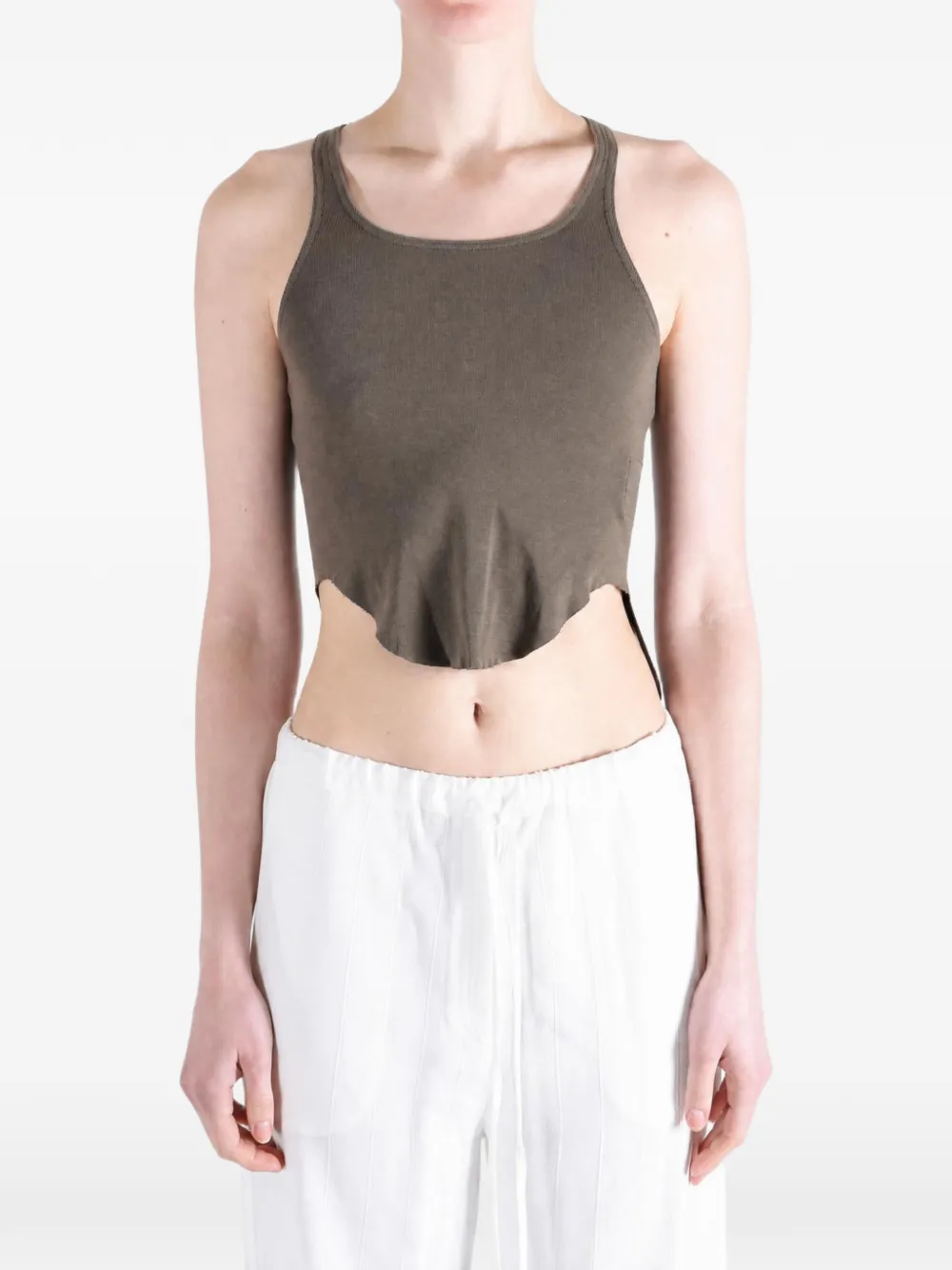 Rick Owens DRKSHDW Tanktop met asymmetrische afwerking Groen