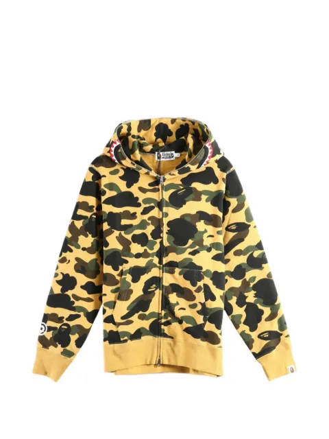 A BATHING APE® camouflage-print shark hoodie