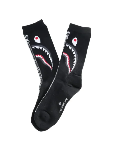 A BATHING APE® Shark-print socks