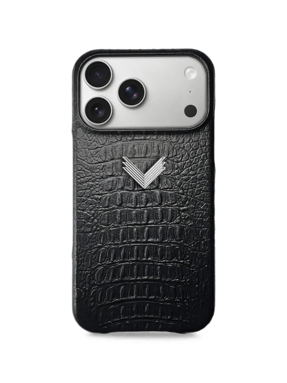 VELANTE alligator-effect iPhone 18 Pro Max phone case - Nero