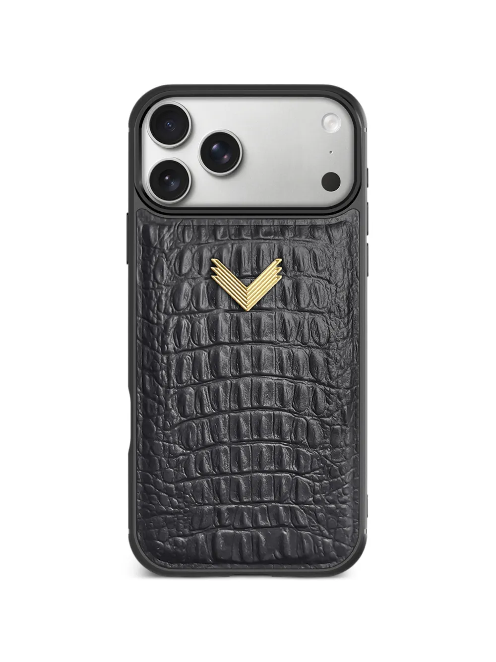 VELANTE alligator-effect leather iPhone 18 Pro Max case - Nero