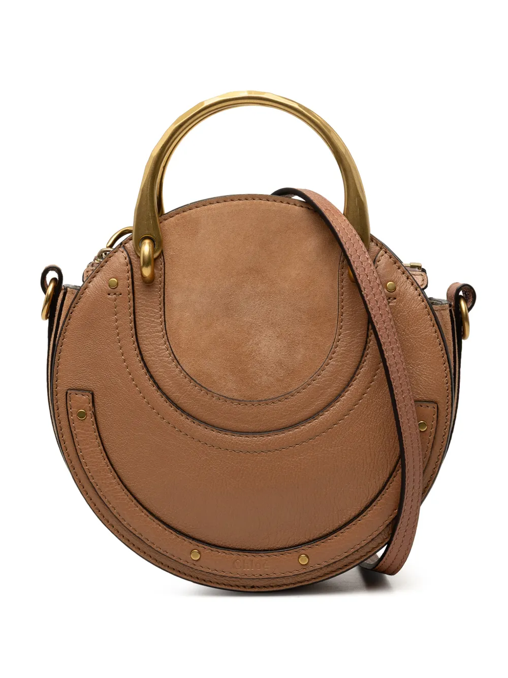 Chloé Pre-Owned sac à main Pixie Small en cuir de veau et daim (2018) - Marron Chloé Pre-Owned sac à main Pixie Small en cuir de veau et daim (2018) - Marron