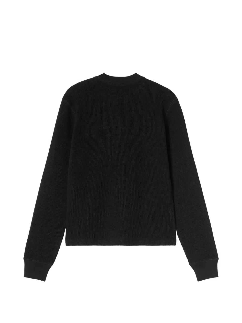 Carhartt WIP L S blackletter waffle T-shirt Zwart