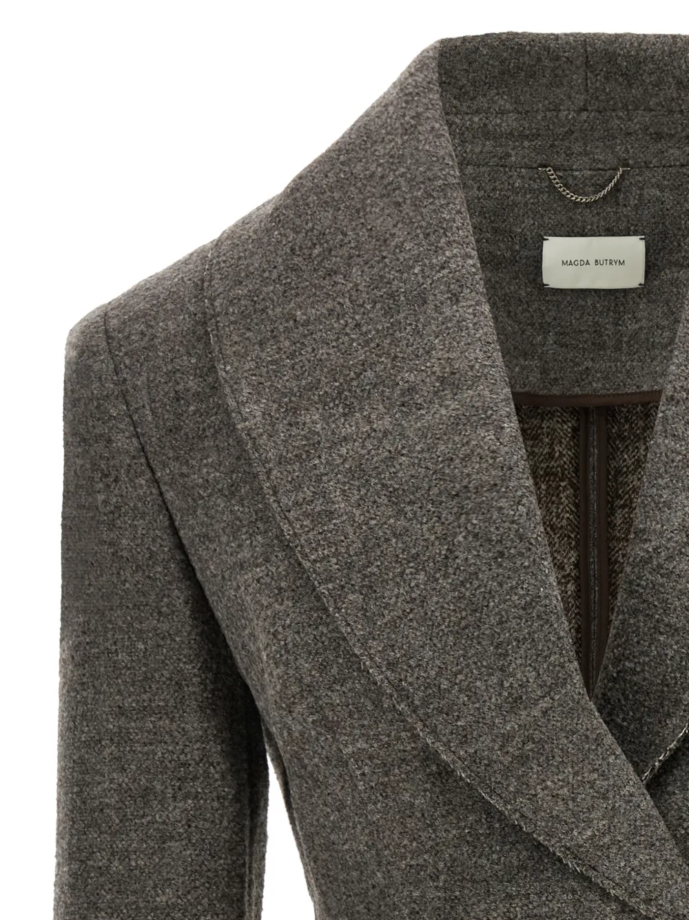 Magda Butrym Blazer met dubbele rij knopen en sjaalkraag Grijs