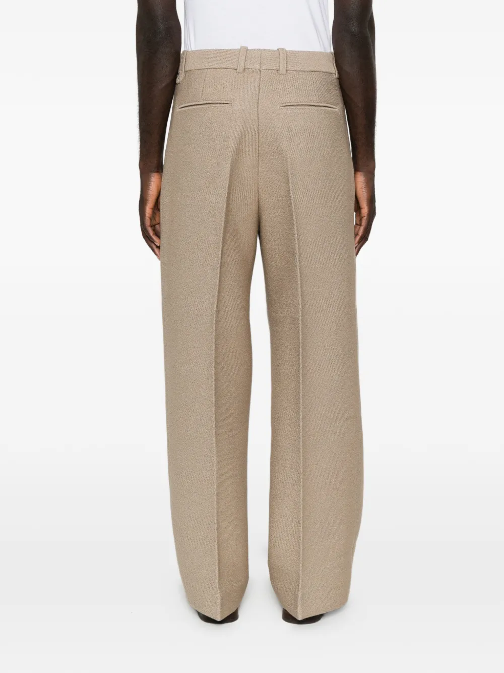 Jacquemus pressed-crease wide-leg trousers Beige