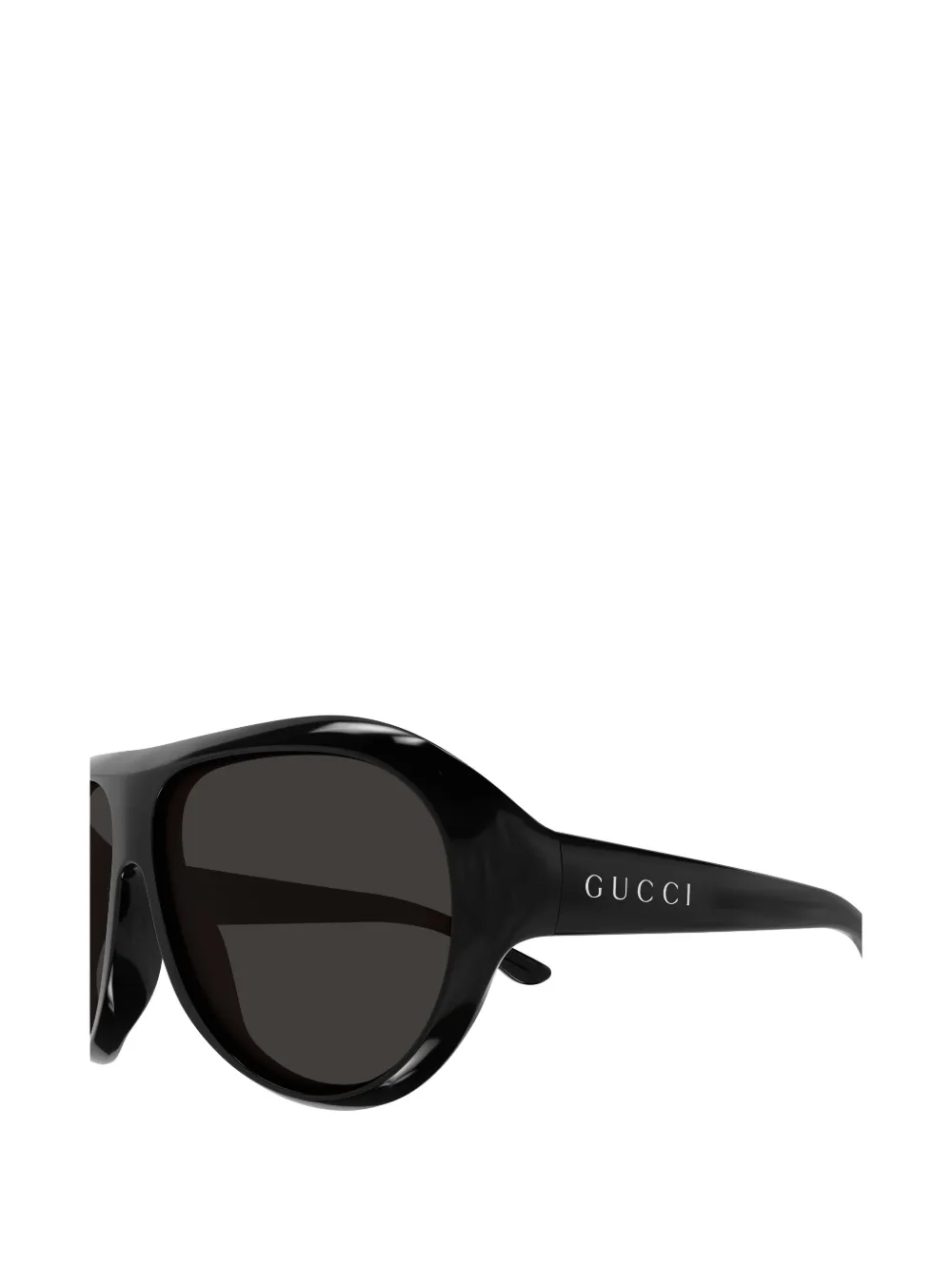 Gucci Eyewear Zonnebril met pilotenmontuur en logo-detail Zwart
