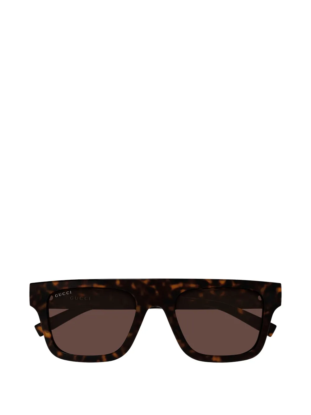 Gucci Eyewear Eckige Sonnenbrille in Schildpattoptik - Braun