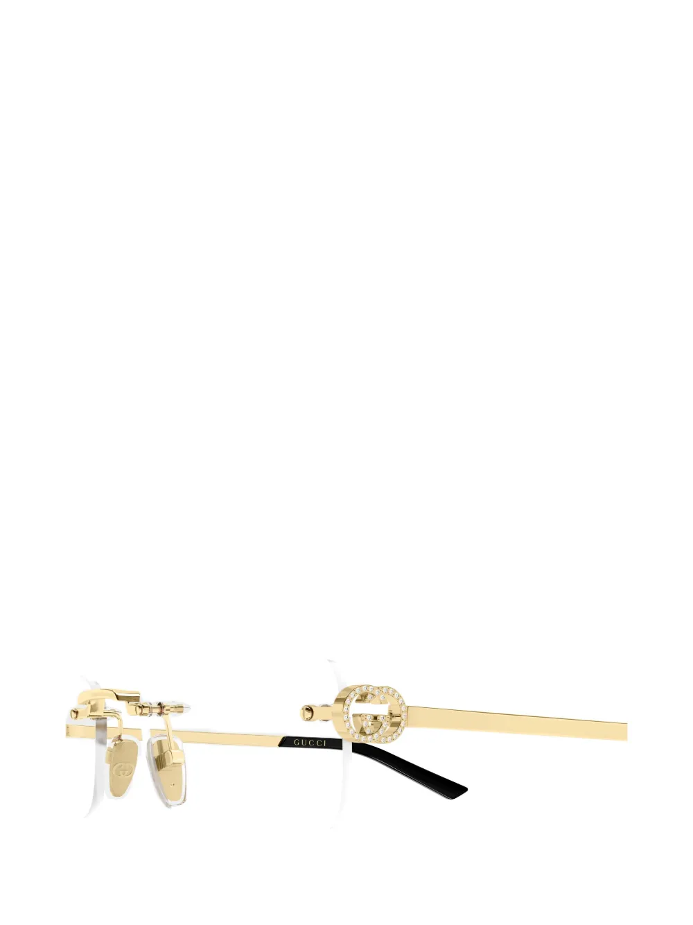 Gucci Eyewear Bril met randloos montuur Goud