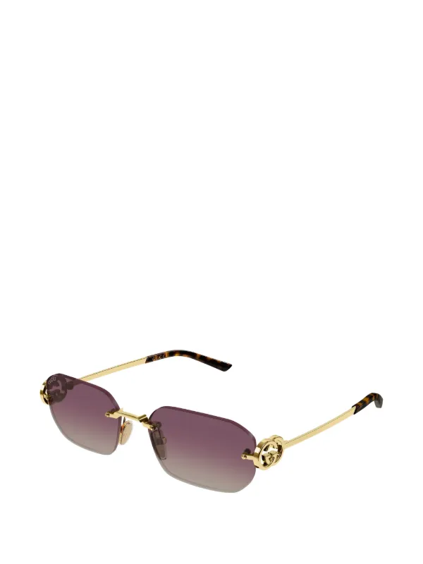 Gucci Eyewear スクエアフレーム サングラス | ゴールドトーン