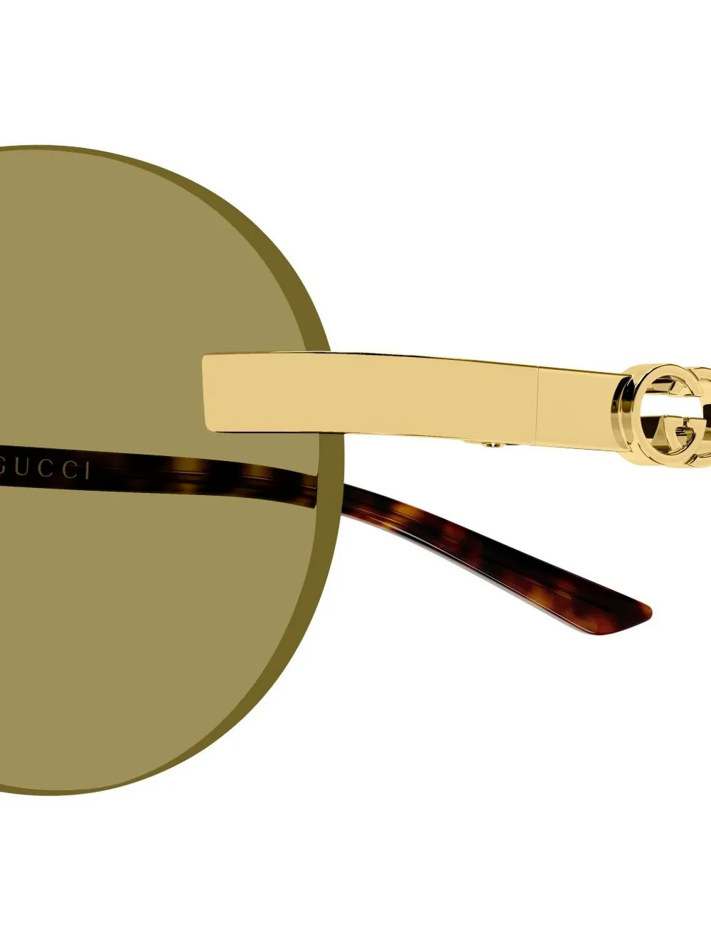 Gucci Eyewear Interlocking G oval-frame sunglasses Goud