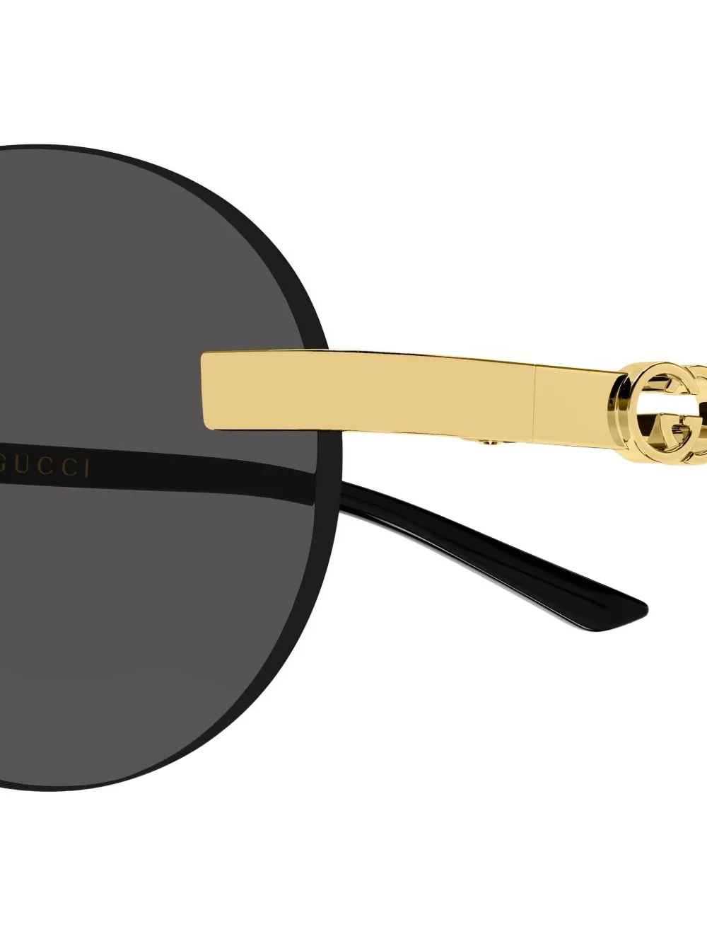 Gucci Eyewear Interlocking G randloze zonnebril met ovaal montuur Goud