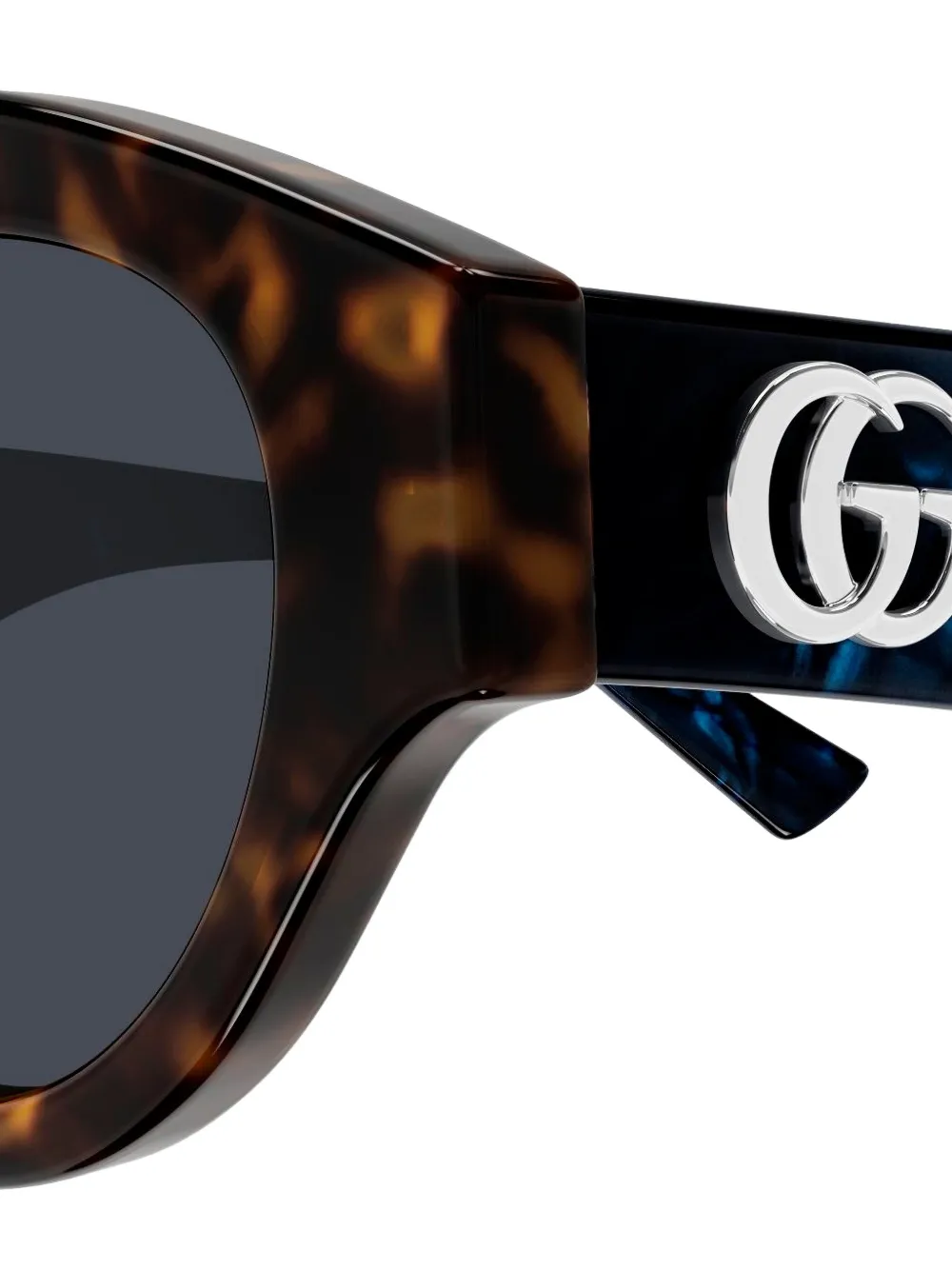 Gucci Eyewear Double G zonnebril met schildpad-effect Bruin