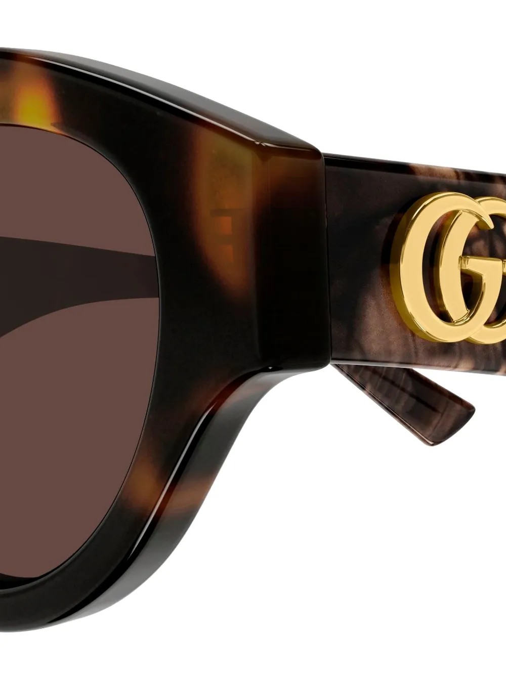 Gucci Eyewear GG zonnebril met geometrisch montuur Bruin
