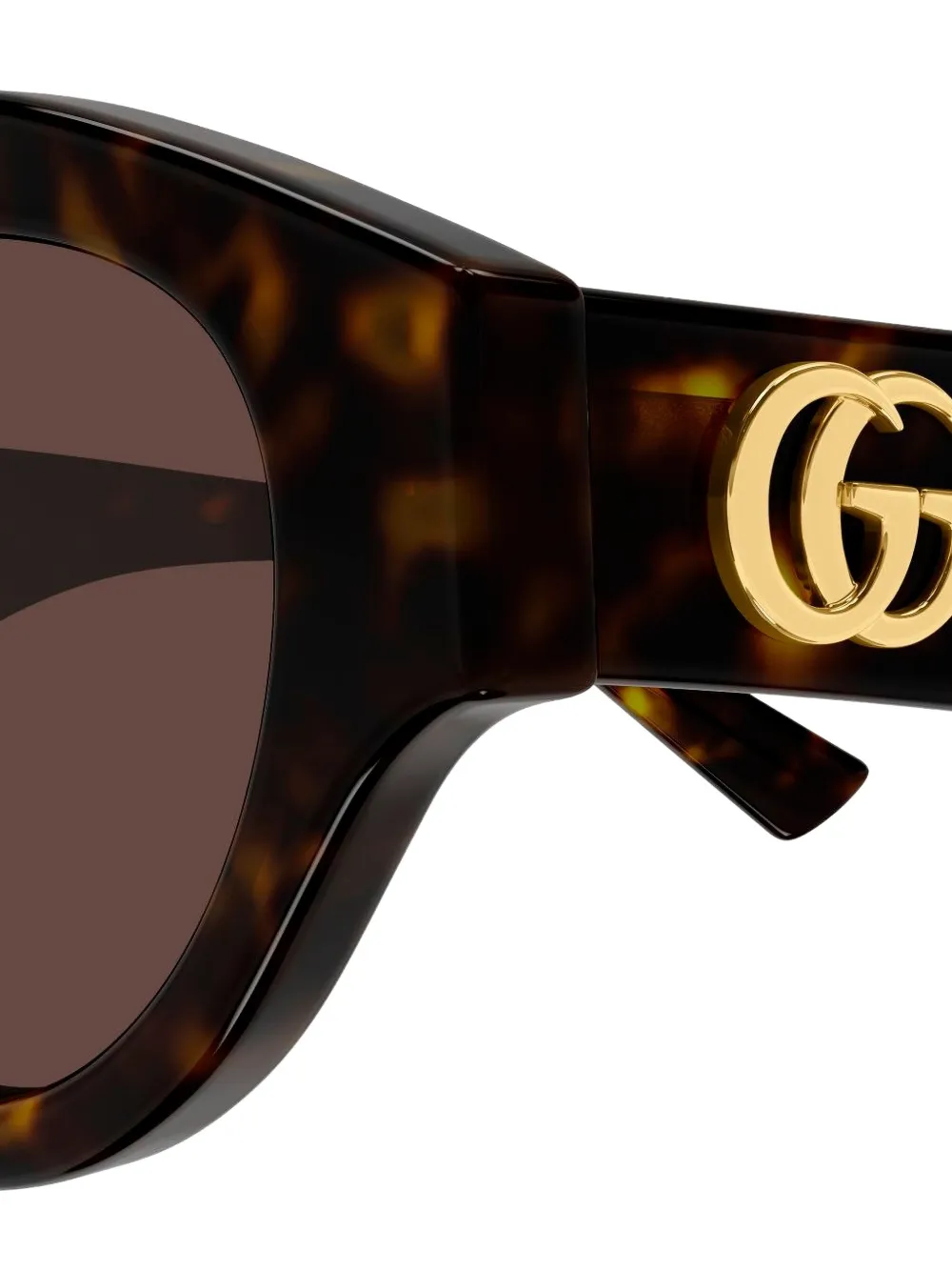 Gucci Eyewear Interlocking G zonnebril met schildpadschild-design Bruin