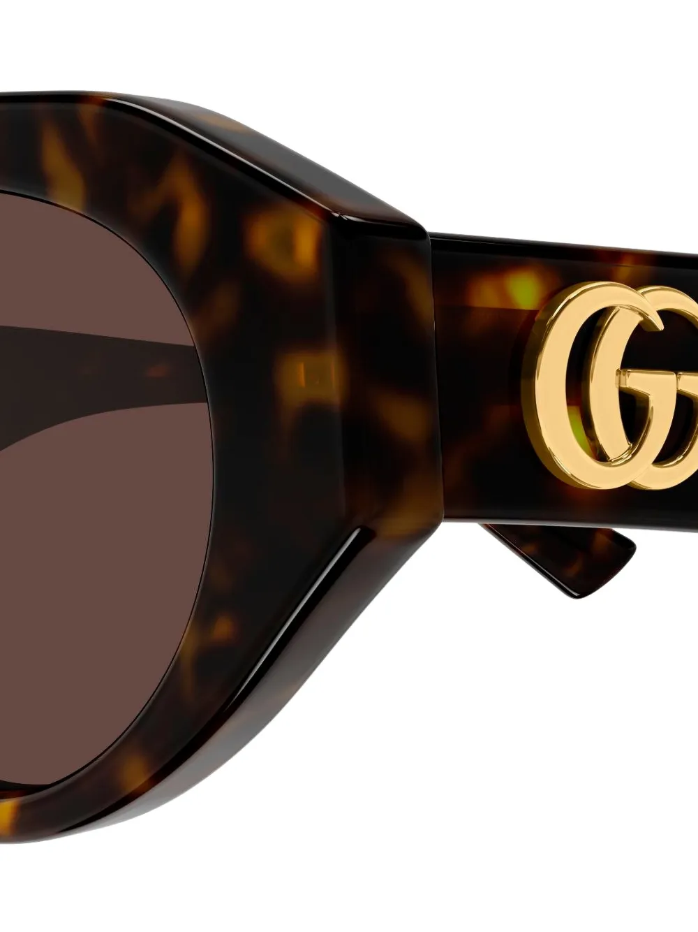 Gucci Eyewear Zonnebril met geometrisch montuur Bruin