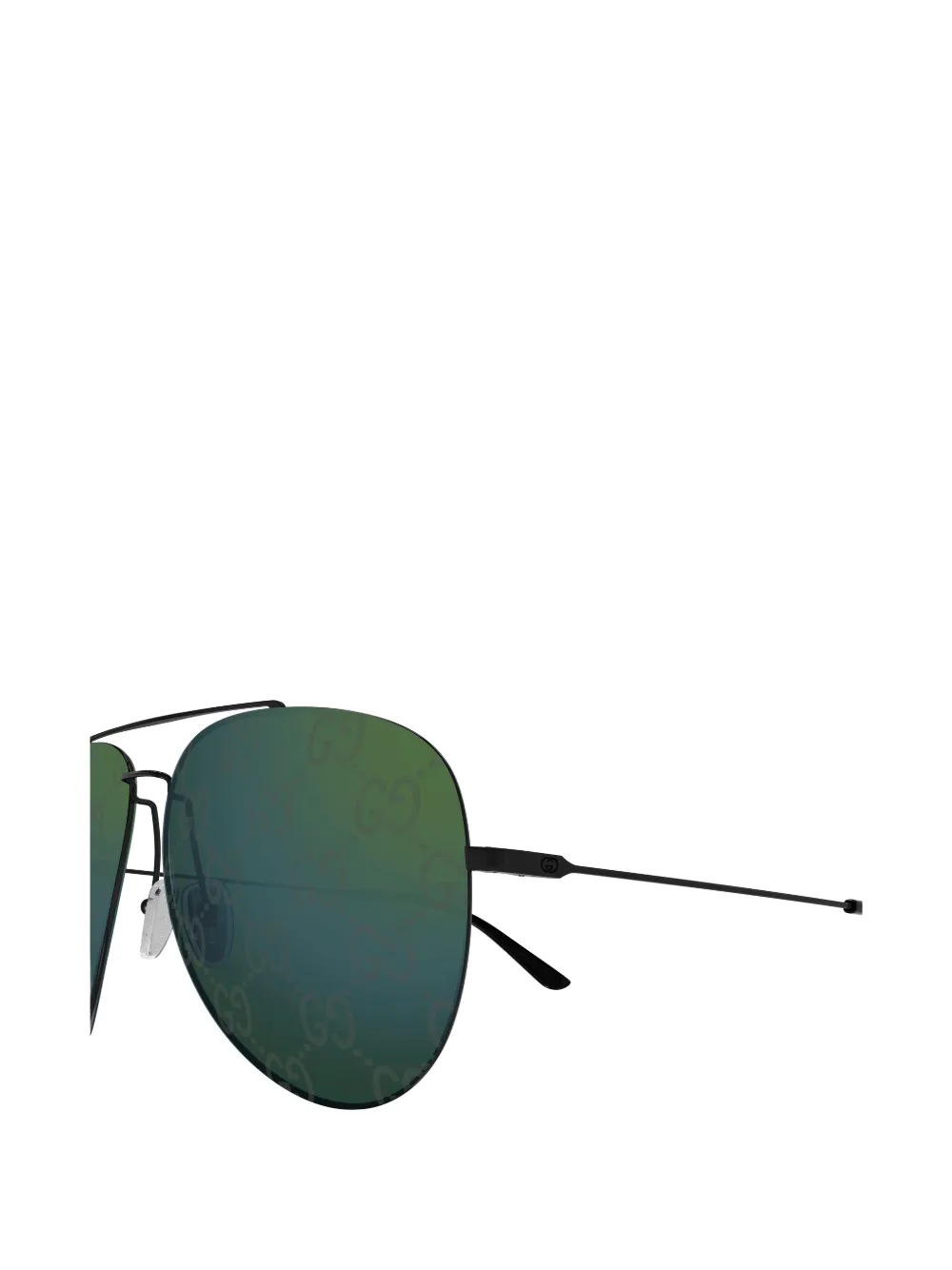 Gucci Eyewear Zonnebril met pilotenmontuur en GG-monogram Zwart