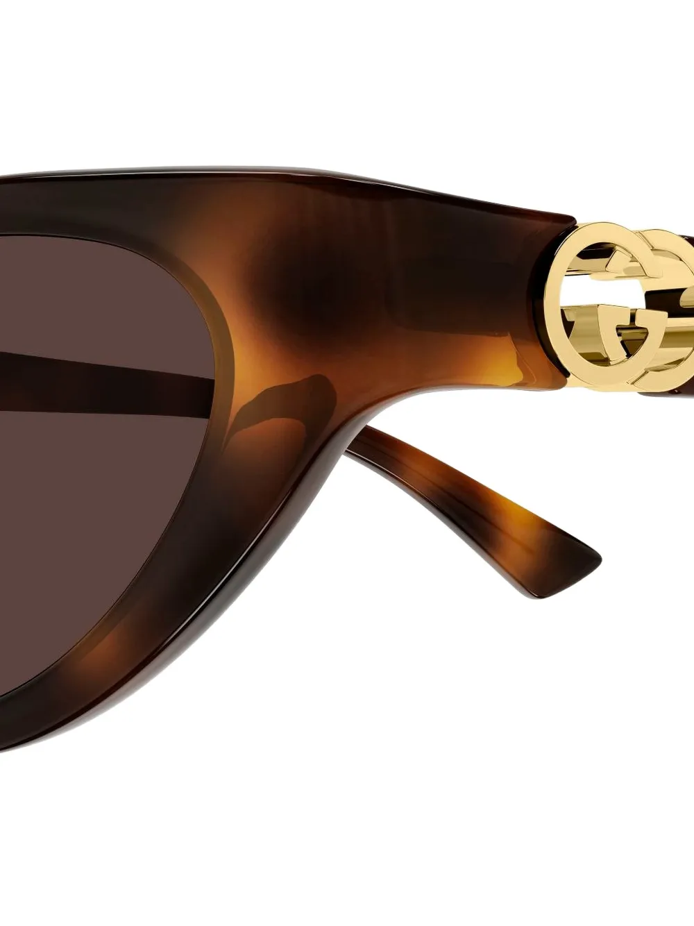 Gucci Eyewear Zonnebril met cat-eye montuur en GG-logo Bruin