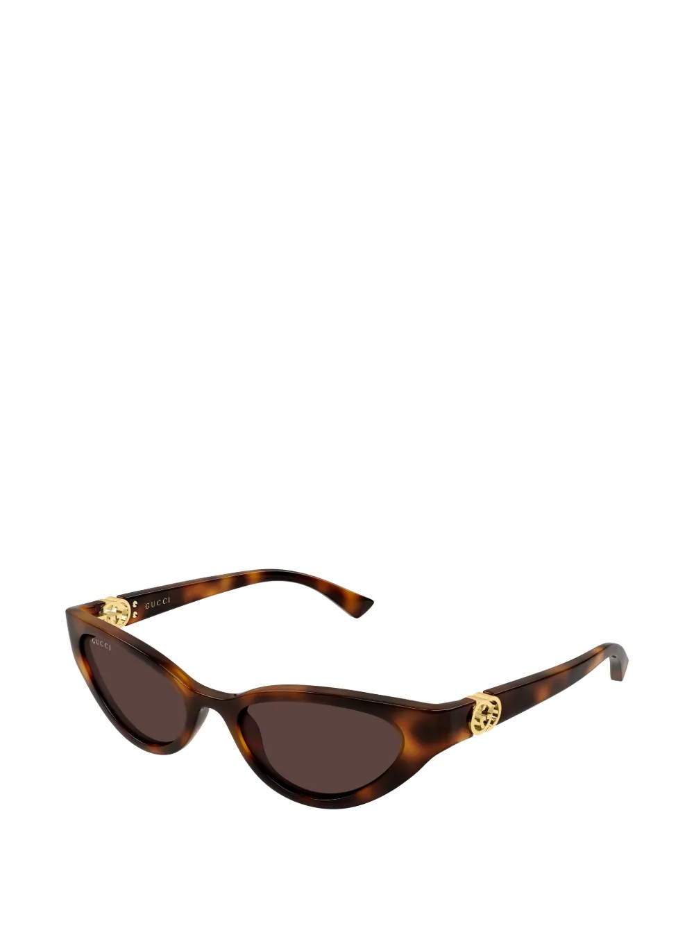 Gucci Eyewear Zonnebril met cat-eye montuur en GG-logo Bruin
