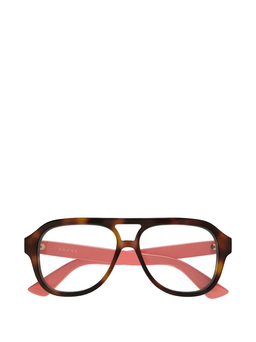 Gucci Eyewear tortoiseshell-effect pilot-frame glasses