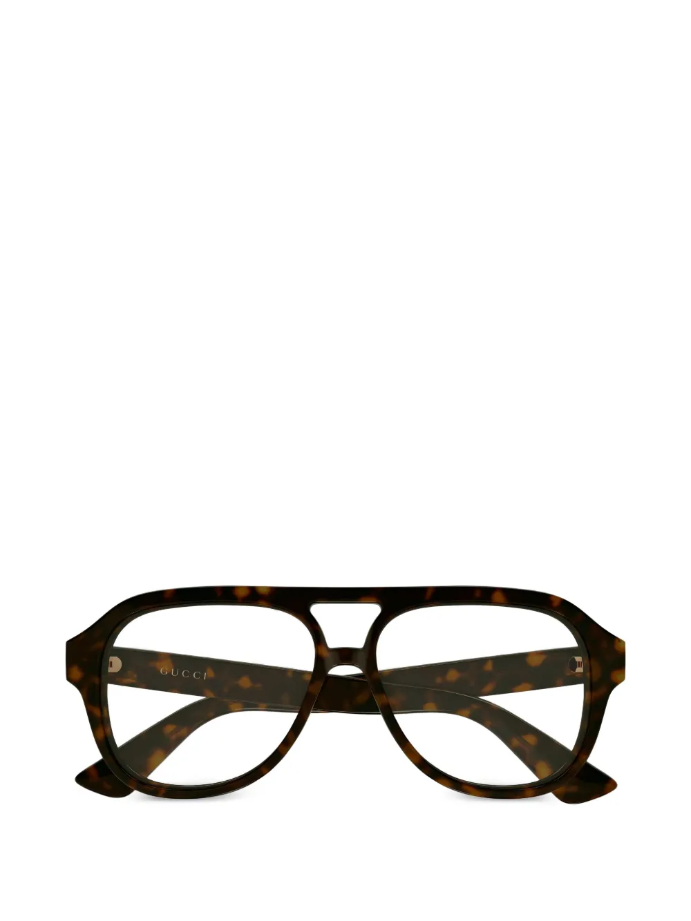 Gucci Eyewear tortoiseshell-effect pilot-frame glasses