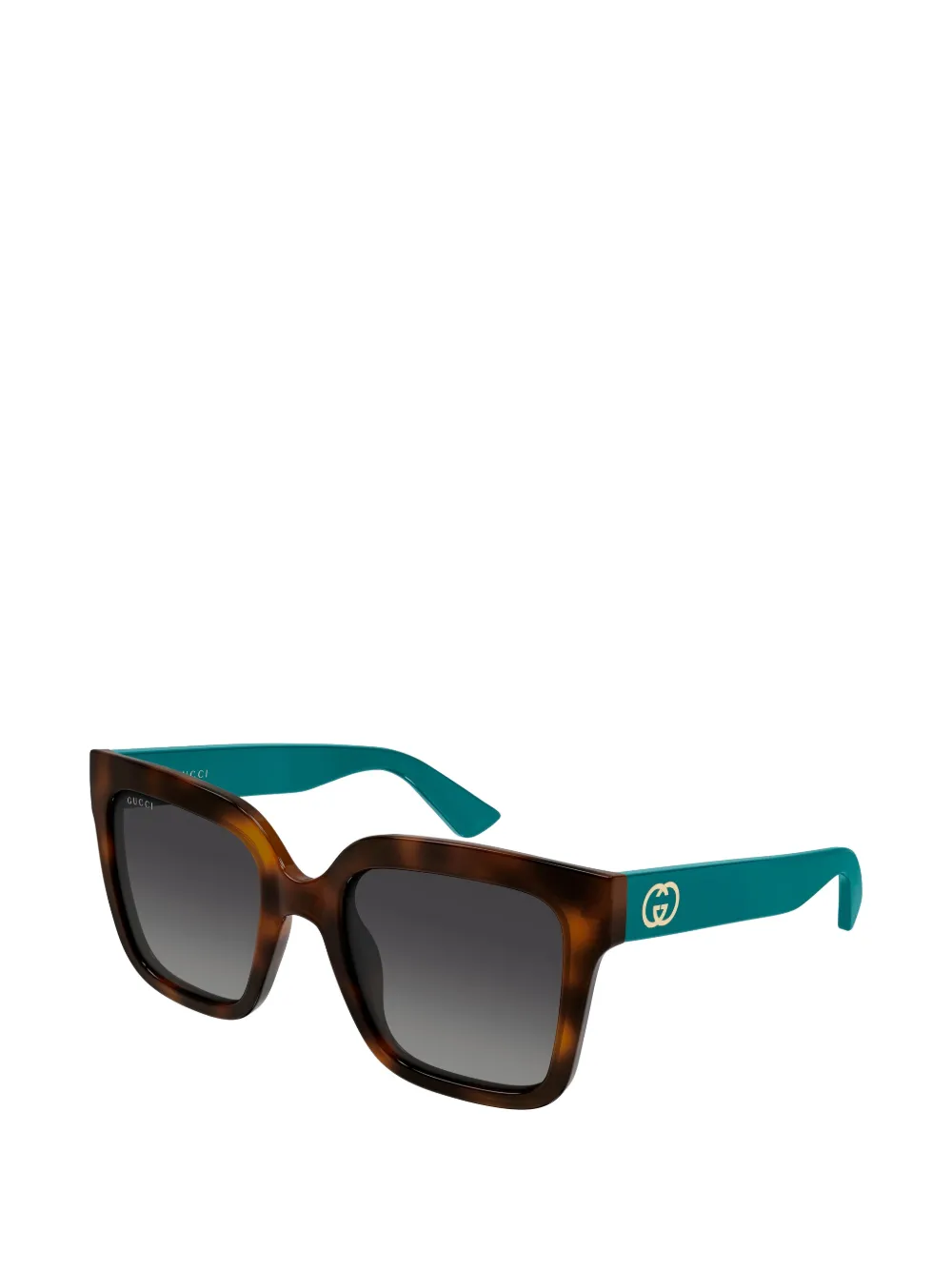 Gucci Eyewear Interlocking G zonnebril met vierkant montuur Bruin