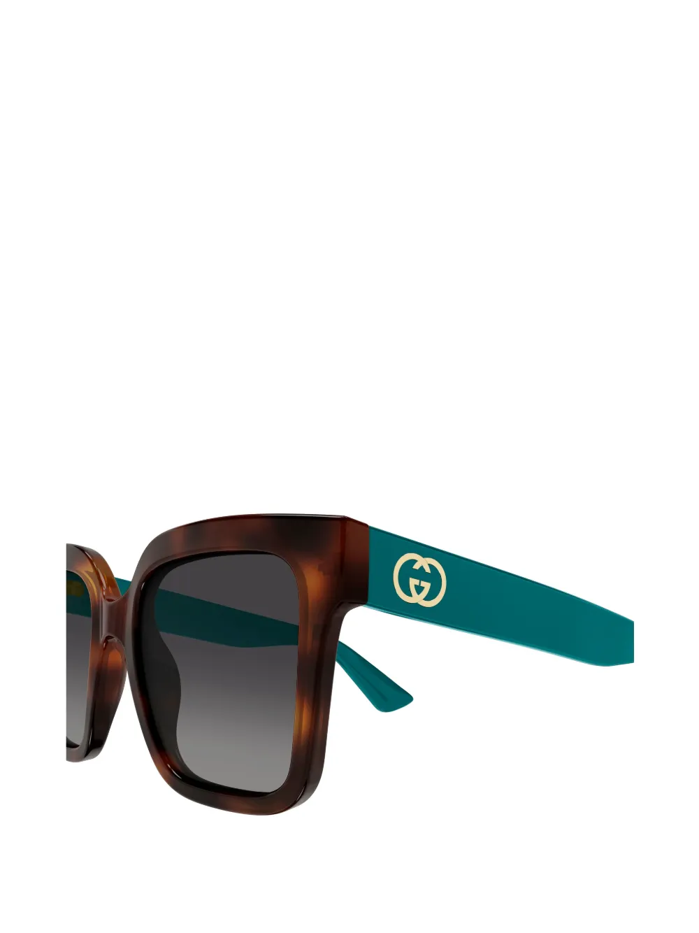Gucci Eyewear Interlocking G zonnebril met vierkant montuur Bruin