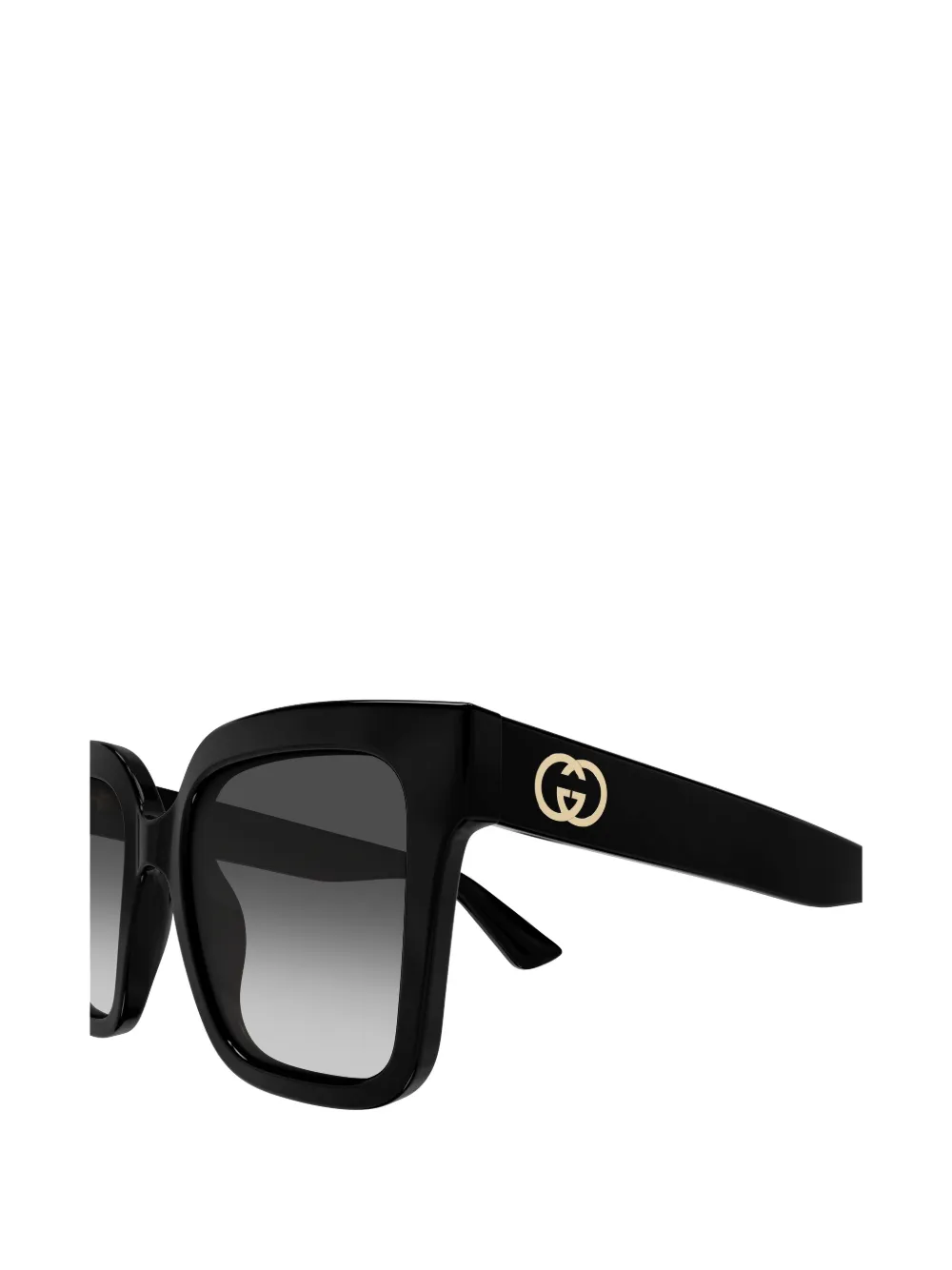 Gucci Eyewear Interlocking G zonnebril met vierkant montuur Zwart