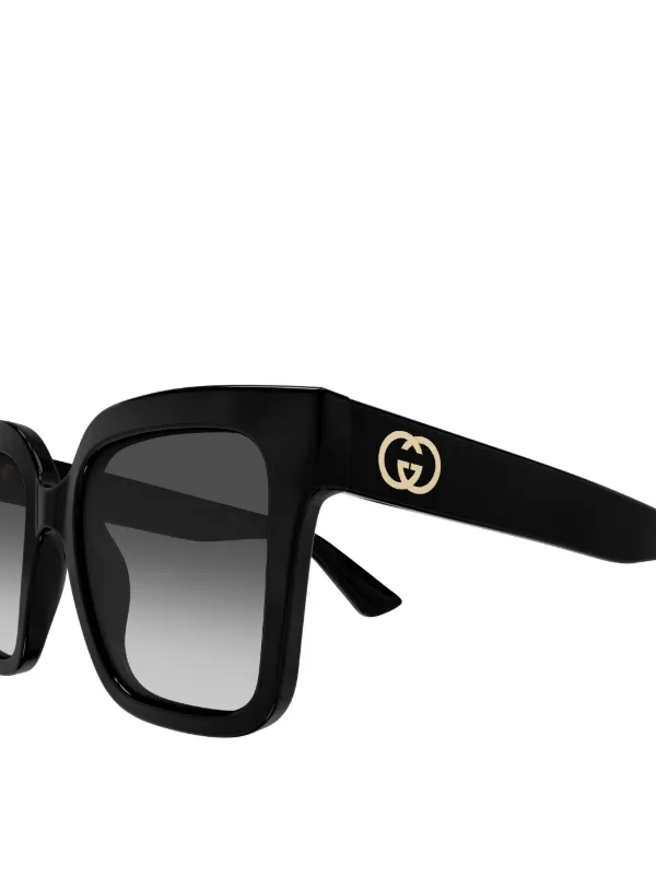 小物 GUCCI Sunglasses Interlocking G Black Gucci Eyewear Óculos De Sol Quadrado Interlocking G | Preto