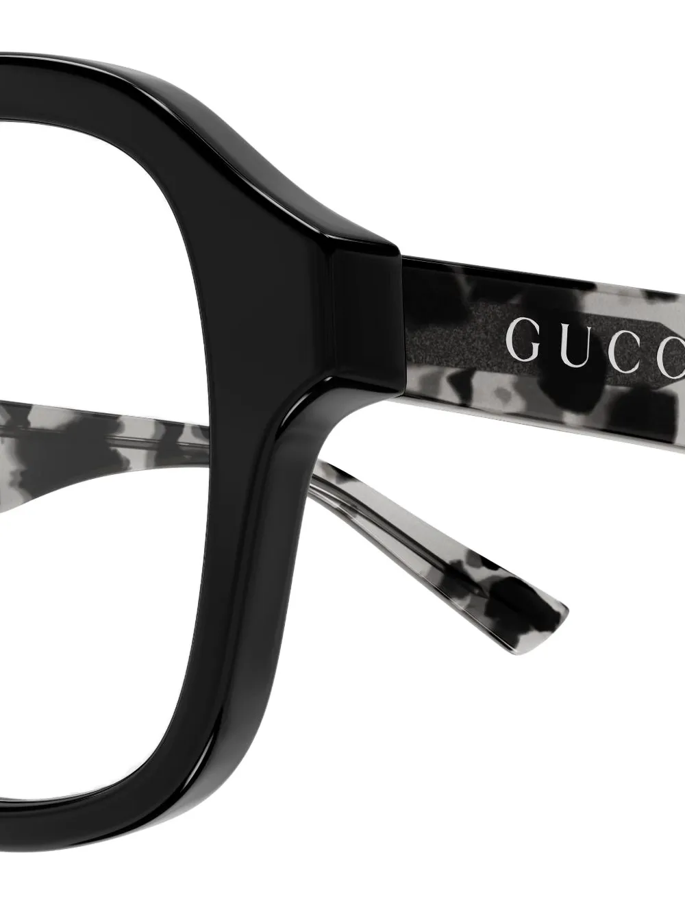 Gucci Eyewear Zonnebril met pilotenmontuur en schildpadeffect Zwart