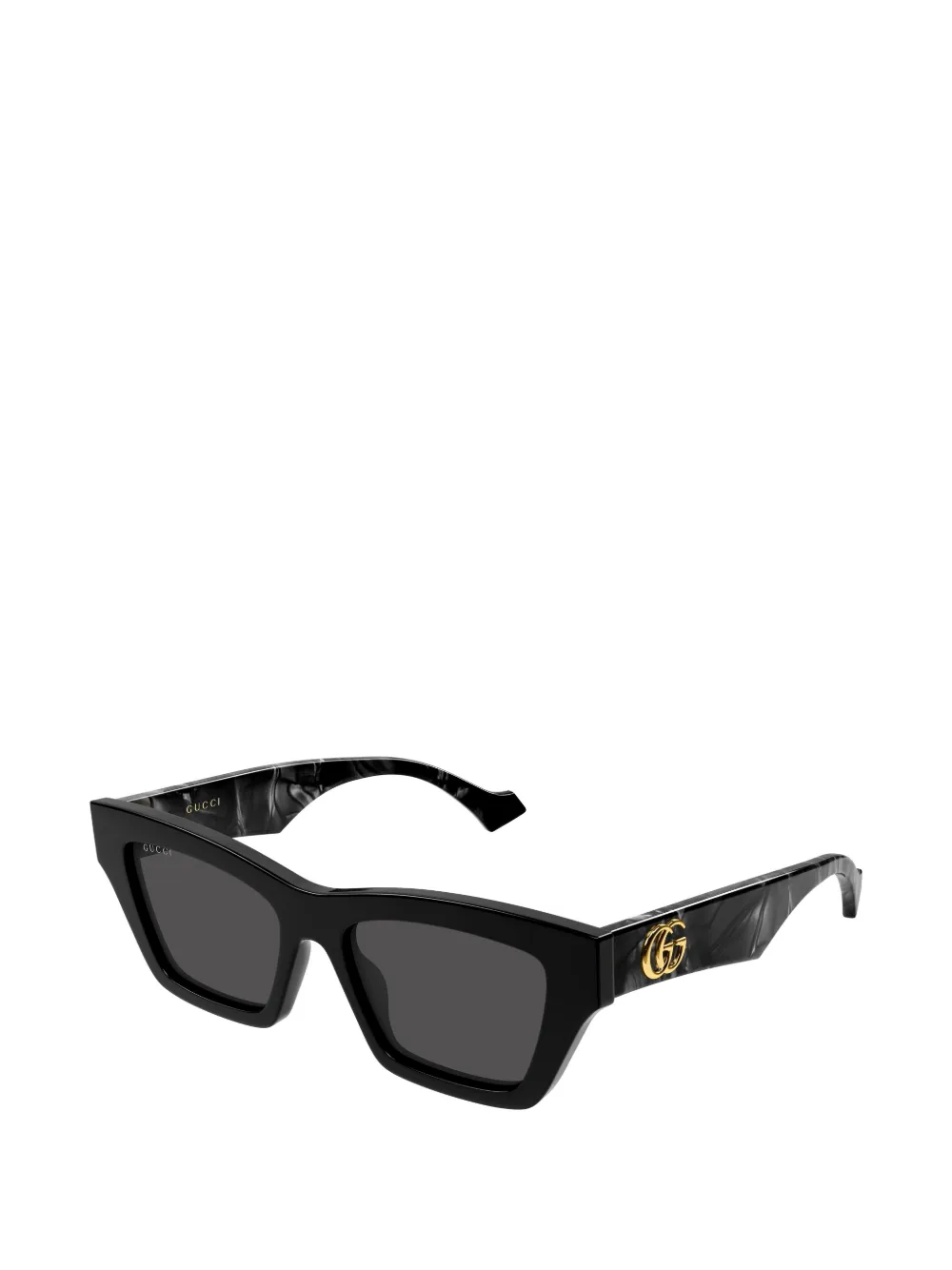 Gucci Eyewear Zonnebril met rechthoekig montuur Zwart