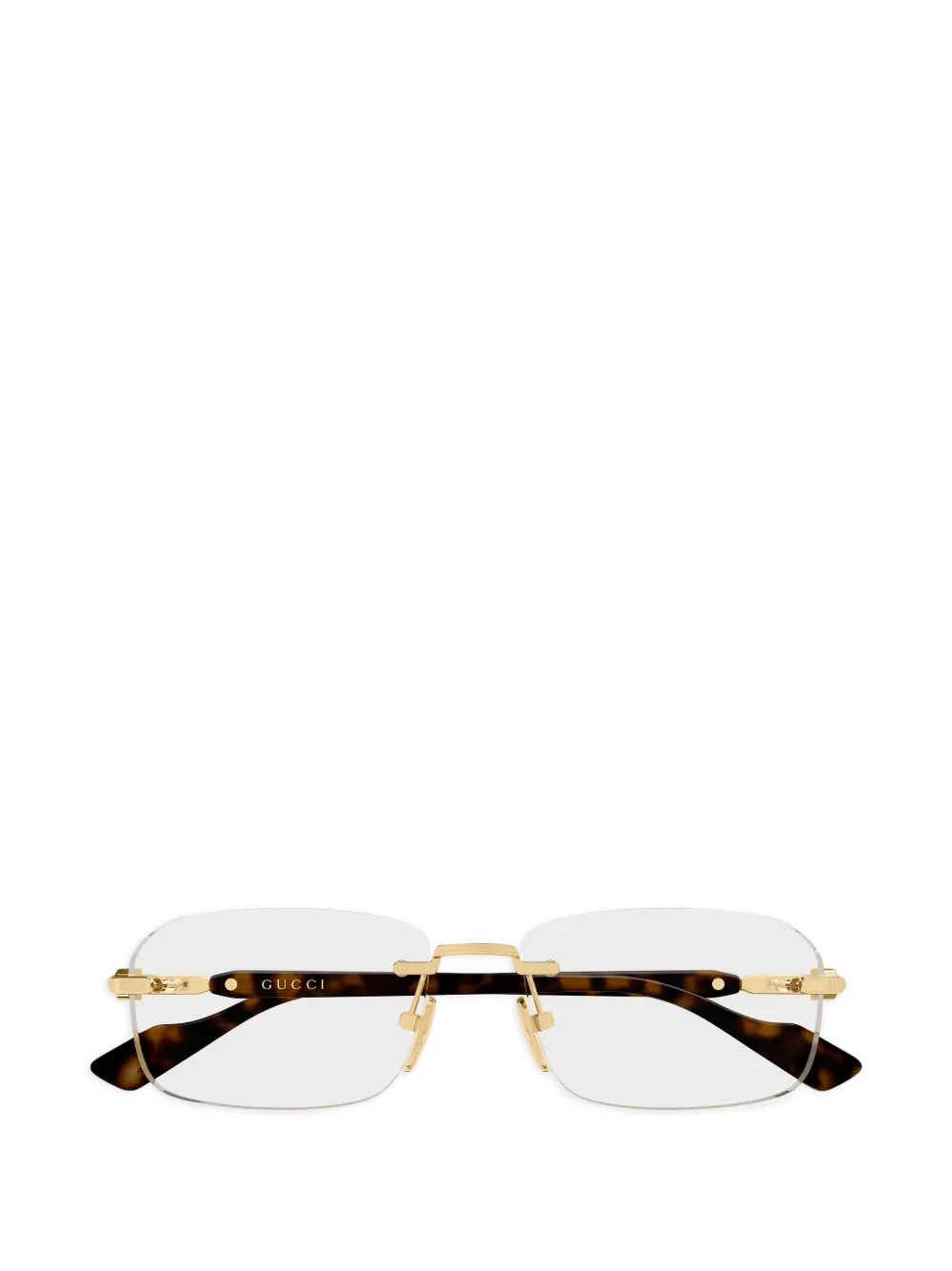 Gucci Eyewear rimless rectangle-frame glasses