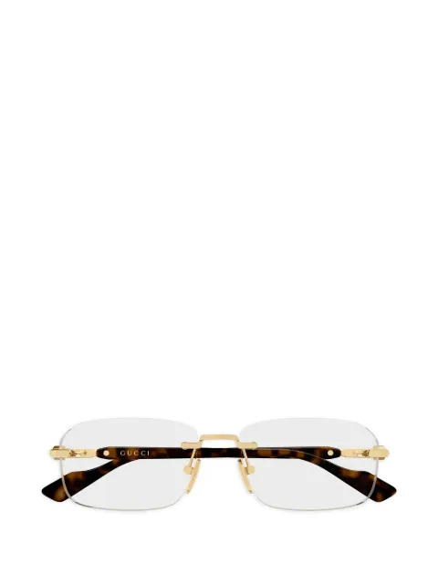 Gucci Eyewear rimless rectangle-frame glasses