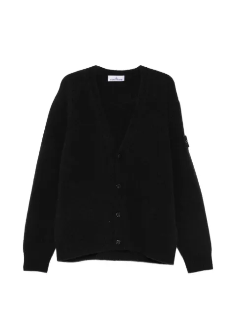 Stone Island logo-patch V-neck cardigan
