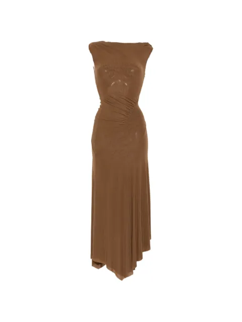 STAUD ruched asymmetric dress