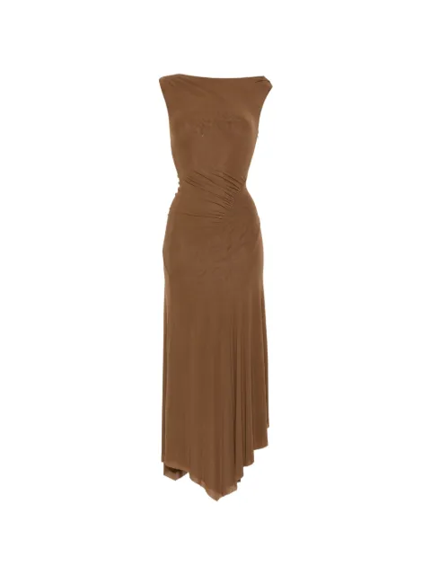 STAUD ruched asymmetric dress